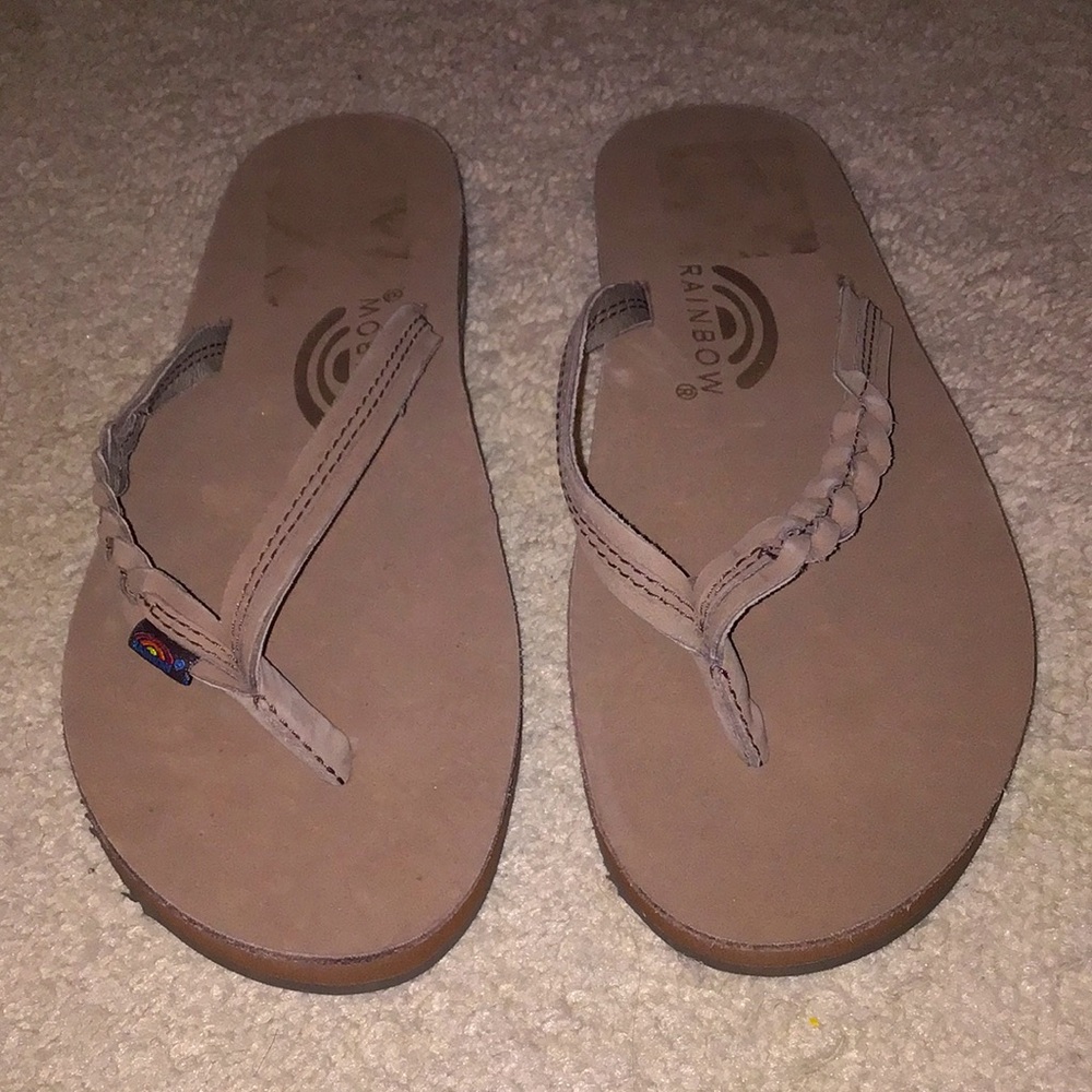 Rainbow Sandals Tan Flip Flops